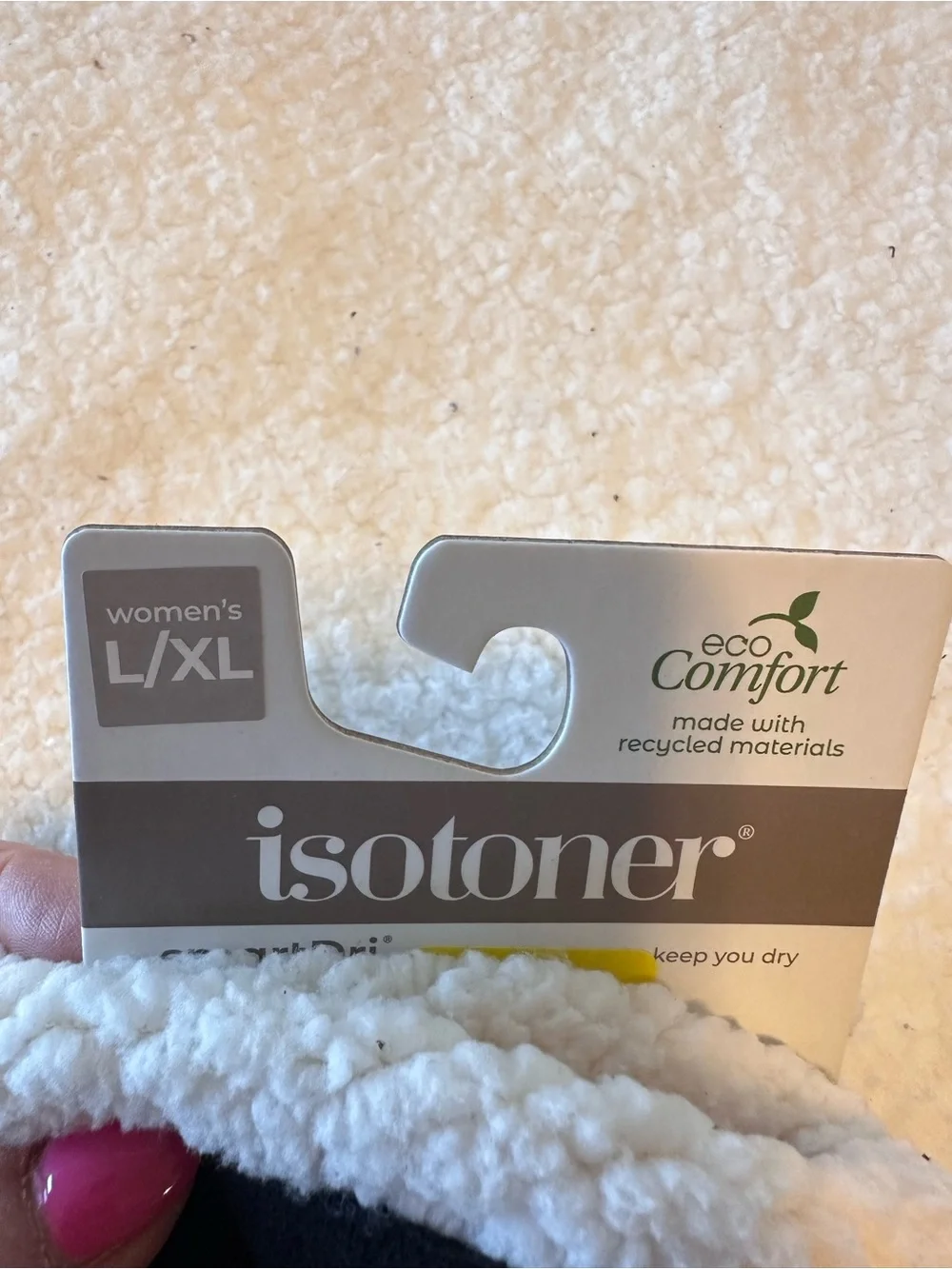 Black Sherpa-Lined Isotoner Gloves